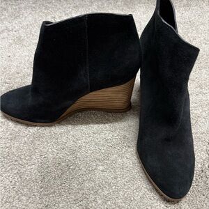 1. State Black Suede Wedge Boots